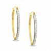 Diamond Fascination™ Medium Hoop Earrings in 14K Gold