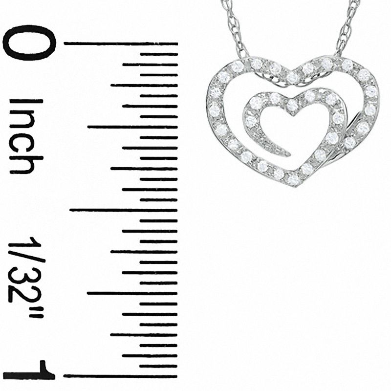 The Shared Heart® 1/10 CT. T.W. Diamond Pendant in 14K White Gold