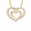 Thumbnail Image 0 of The Shared Heart® 1/4 CT. T.W. Diamond Pendant in 14K Gold
