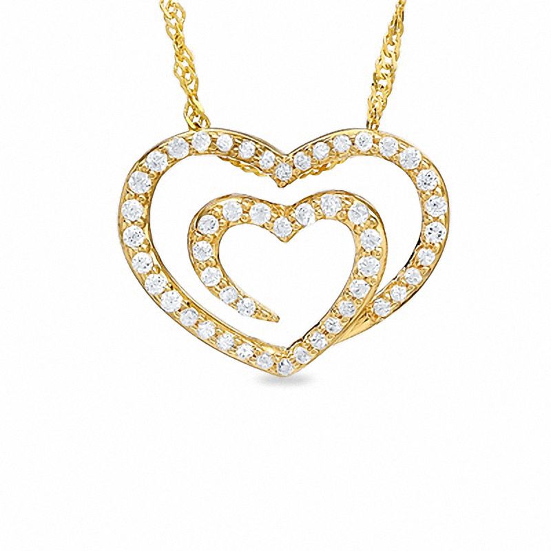 The Shared Heart® 1/4 CT. T.W. Diamond Pendant in 14K Gold