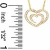 Thumbnail Image 1 of The Shared Heart® 1/4 CT. T.W. Diamond Pendant in 14K Gold