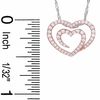 Thumbnail Image 2 of The Shared Heart® 1/4 CT. T.W. Diamond Pendant in 14K Rose Gold