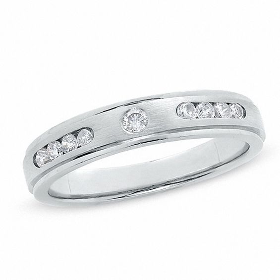 Las 1 4 Ct T W Diamond Wedding Band In 14k White Gold Las 1 4 Ct T W Diamond Wedding Band In 14k White Gold