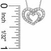 Thumbnail Image 2 of The Shared Heart® 1/10 CT. T.W. Diamond Pendant in 14K White Gold