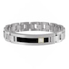 Thumbnail Image 1 of Onyx and Diamond ID Bracelet in Titanium and 14K Gold - 8.5"