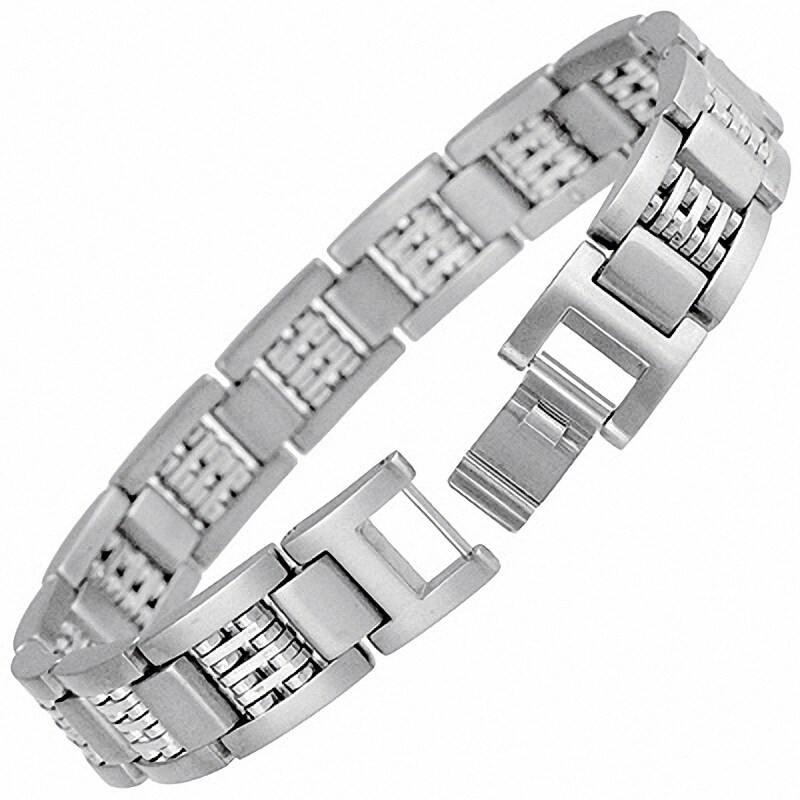 Main Image 3 of Men's Titanium Link Bracelet - 8.5&quot;