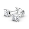 Thumbnail Image 1 of 1 CT. T.W. Certified Princess-Cut Diamond Solitaire Stud Earrings in Platinum (I/VS2)