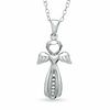 Thumbnail Image 0 of Diamond Accent Mini Angel Pendant in Sterling Silver