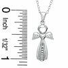 Thumbnail Image 1 of Diamond Accent Mini Angel Pendant in Sterling Silver