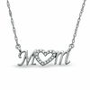 Thumbnail Image 1 of Diamond Accent Mom Heart Necklace in Sterling Silver