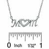 Thumbnail Image 2 of Diamond Accent Mom Heart Necklace in Sterling Silver