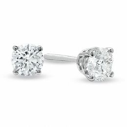 3/4 CT. T.W. Diamond Solitaire Stud Earrings in 14K White Gold