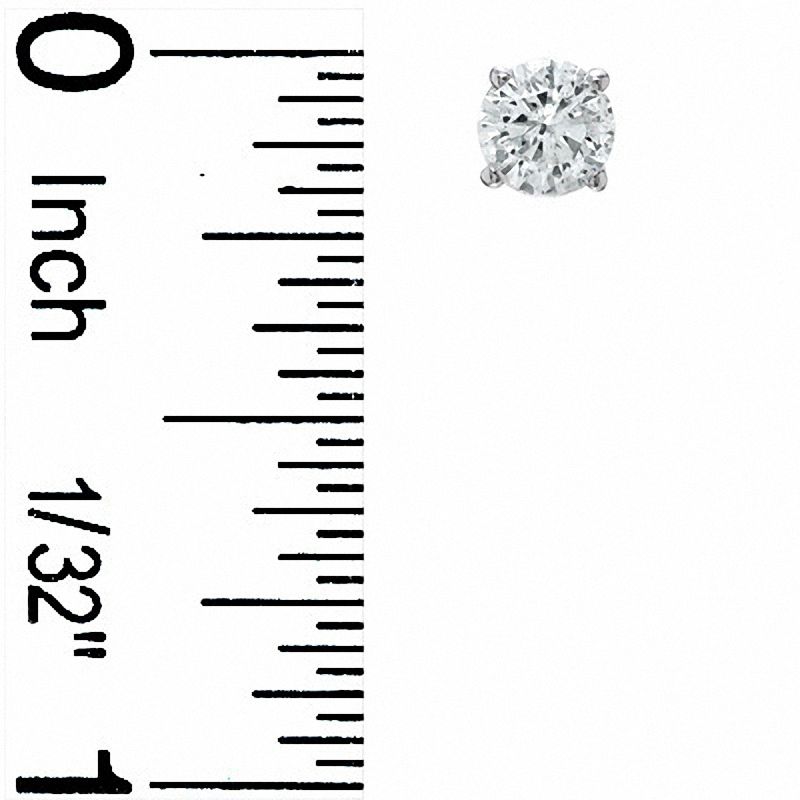 Main Image 2 of 3/4 CT. T.W. Diamond Solitaire Stud Earrings in 14K White Gold