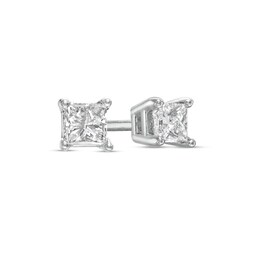 1/5 CT. T.W. Princess-Cut Diamond Solitaire Stud Earrings in 14K White Gold