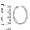 Thumbnail Image 2 of 1 CT. T.W. Diamond Front/Back Hoop Earrings in 14K White Gold