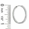 Thumbnail Image 1 of 1 CT. T.W. Diamond Front/Back Hoop Earrings in 14K White Gold