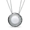 Thumbnail Image 1 of White Onyx and Diamond Zebra Pendant in Sterling Silver