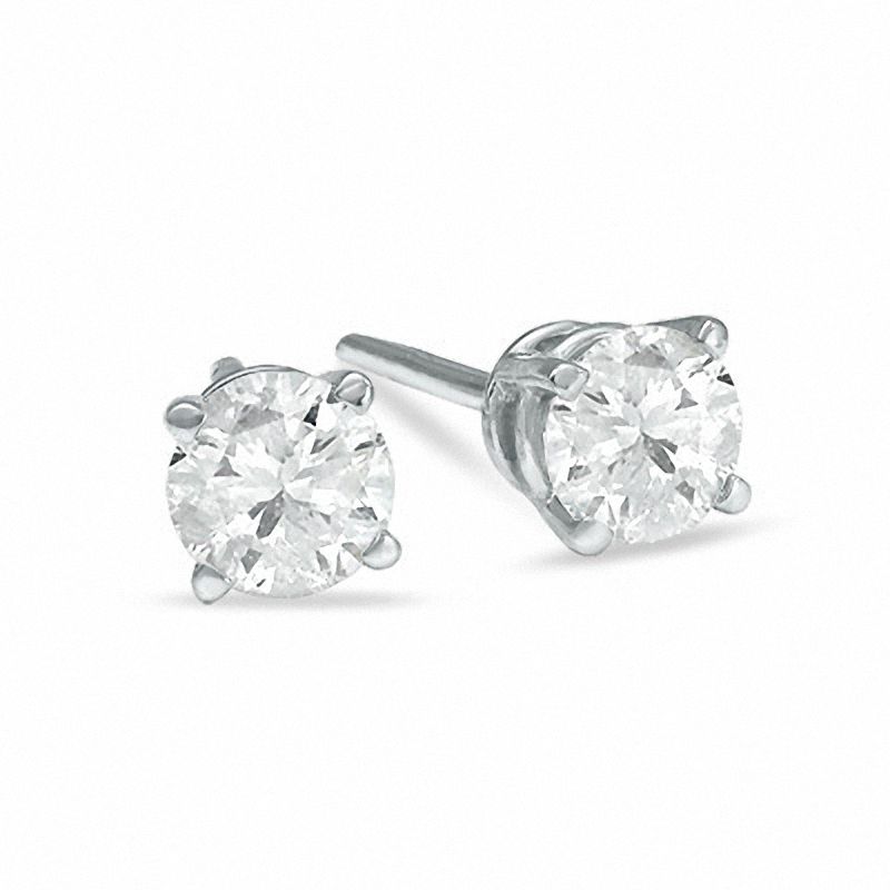 3/8 CT. T.W. Diamond Solitaire Stud Earrings in 14K White Gold
