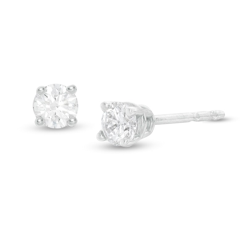 1/5 CT. T.W. Diamond Solitaire Stud Earrings in 14K White Gold