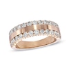 Thumbnail Image 0 of 1 CT. T.W. Diamond Double Row Wedding Band in 14K Rose Gold