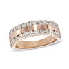 Thumbnail Image 0 of 1 CT. T.W. Diamond Double Row Wedding Band in 14K Rose Gold