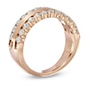 Thumbnail Image 1 of 1 CT. T.W. Diamond Double Row Wedding Band in 14K Rose Gold