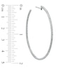 Thumbnail Image 2 of 1 CT. T.W. Diamond Pave Hoop Earrings in 14K White Gold