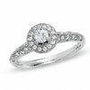 Thumbnail Image 0 of 3/8 CT. T.W. Diamond Frame Milgrain Ring in 14K White Gold