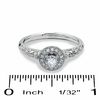 Thumbnail Image 2 of 3/8 CT. T.W. Diamond Frame Milgrain Ring in 14K White Gold