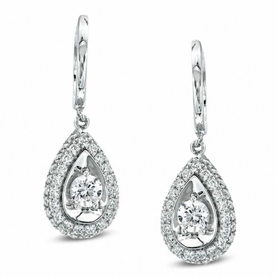 teardrop earrings white gold