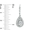 1-5/8 CT. T.W. Teardrop Diamond Frame Drop Earrings in 14K White Gold