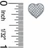 1/5 CT. T.W. Diamond Micro-Pavé Heart Stud Earrings in 10K White Gold