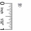 Thumbnail Image 2 of Child's 4.0mm Heart-Shaped Cubic Zirconia Earrings in 14K White Gold