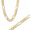 Thumbnail Image 0 of Men's 7.3mm Figaro Link Bracelet and Necklace  Set in 14K Gold over Sterling Silver