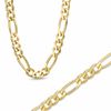 Thumbnail Image 1 of 7.3mm Figaro Link Bracelet and Necklace  Set in 14K Gold over Sterling Silver