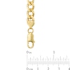 Thumbnail Image 1 of Men's 7.3mm Figaro Link Bracelet and Necklace  Set in 14K Gold over Sterling Silver