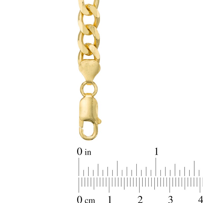 Men's 7.3mm Figaro Link Bracelet and Necklace  Set in 14K Gold over Sterling Silver