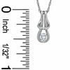 Thumbnail Image 2 of 1/6 CT. Everlon™ Diamond Knot Pendant in 14K White Gold