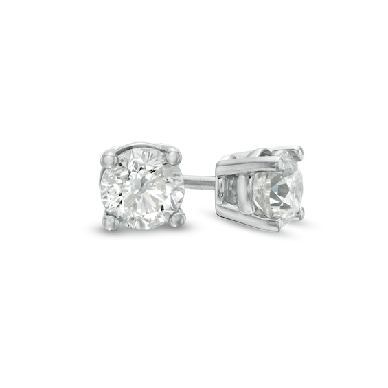 1-1/4 CT. T.W. Diamond Solitaire Stud Earrings in 14K White Gold 1-1/4 CT. T.W. Diamond Solitaire Stud Earrings in 14K White Gold