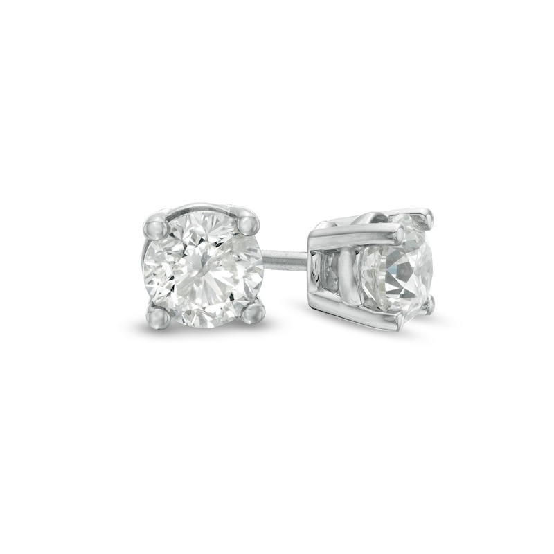 Main Image 1 of 1-1/4 CT. T.W. Diamond Solitaire Stud Earrings in 14K White Gold