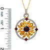 Thumbnail Image 1 of Multi-Gemstone Medallion in 18K Gold Vermeil