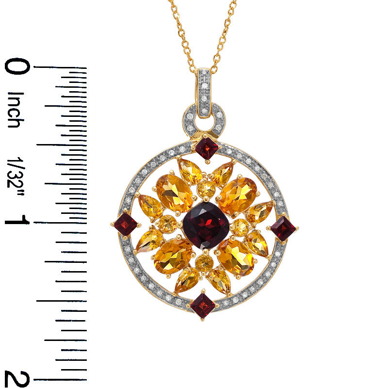 Multi-Gemstone Medallion in 18K Gold Vermeil