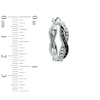 1/4 CT. T.W. Enhanced Black and White Diamond Twist Hoop Earrings in Sterling Silver