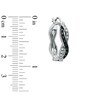 Thumbnail Image 1 of 1/4 CT. T.W. Enhanced Black and White Diamond Twist Hoop Earrings in Sterling Silver