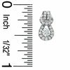 1/2 CT. T.W. Everlon™ Diamond Knot Pavé Drop Earrings in 14K White Gold
