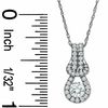 Thumbnail Image 1 of 1/2 CT. T.W. Everlon™ Diamond Knot Full Pavé Pendant in 14K White Gold