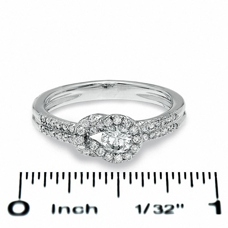 1/2 CT. T.W. Everlon™ Diamond Knot Full Pavé Ring in 14K White Gold