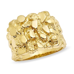 Men's Nugget Ring in 10K Gold