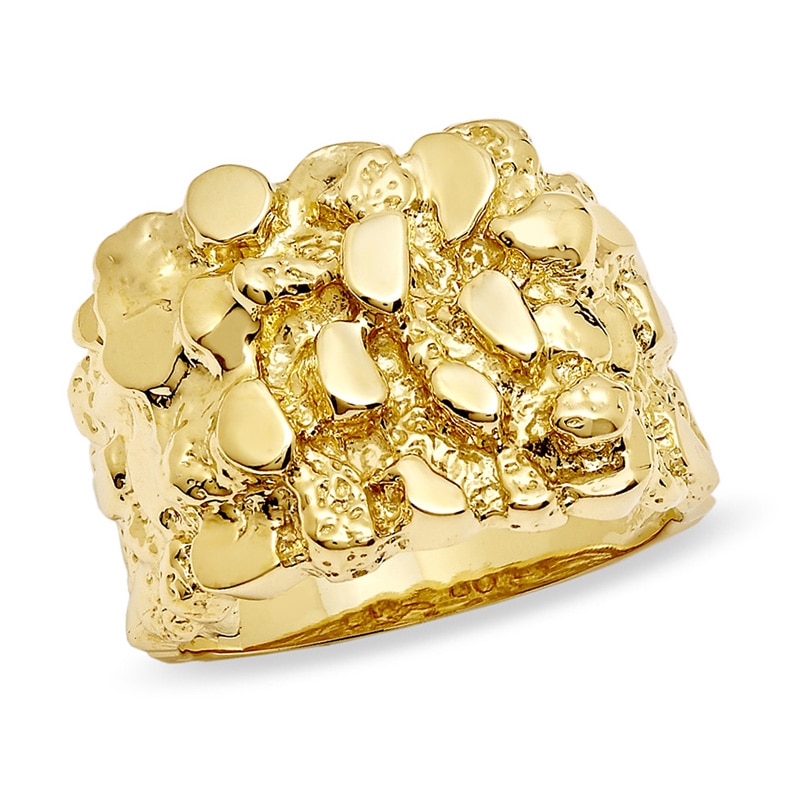 Main Image 1 of Men's Nugget Ring in 10K Gold