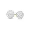 Thumbnail Image 0 of 14K Gold Crystal Ball Stud Earrings